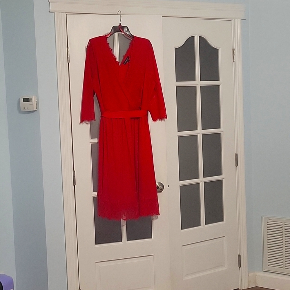 LANE BRYANT Red Lace Dress